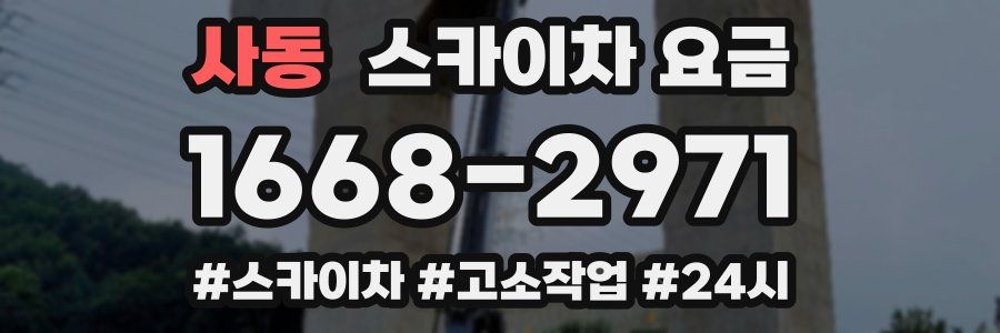 사동 스카이차 요금