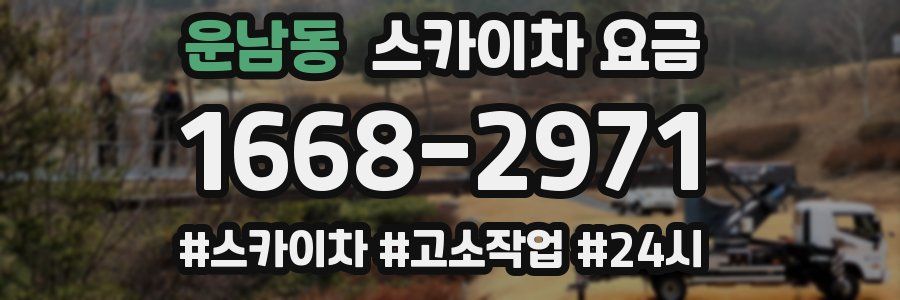 운남동 스카이차 요금