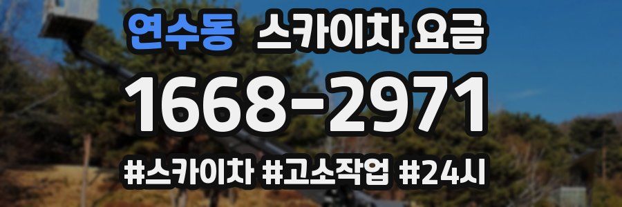 연수동 스카이차 요금