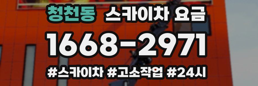 청천동 스카이차 요금