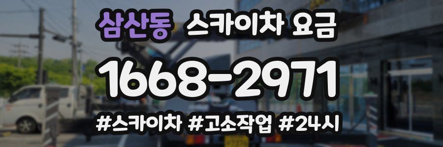 삼산동 스카이차 요금