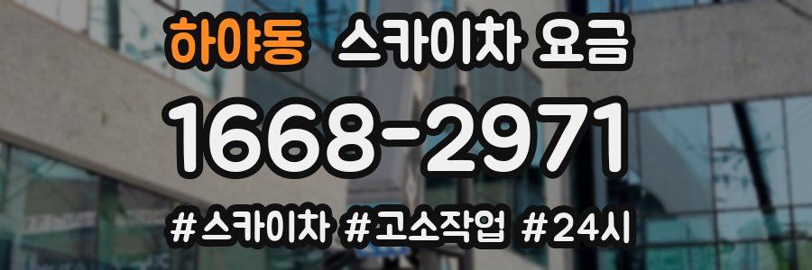 하야동 스카이차 요금