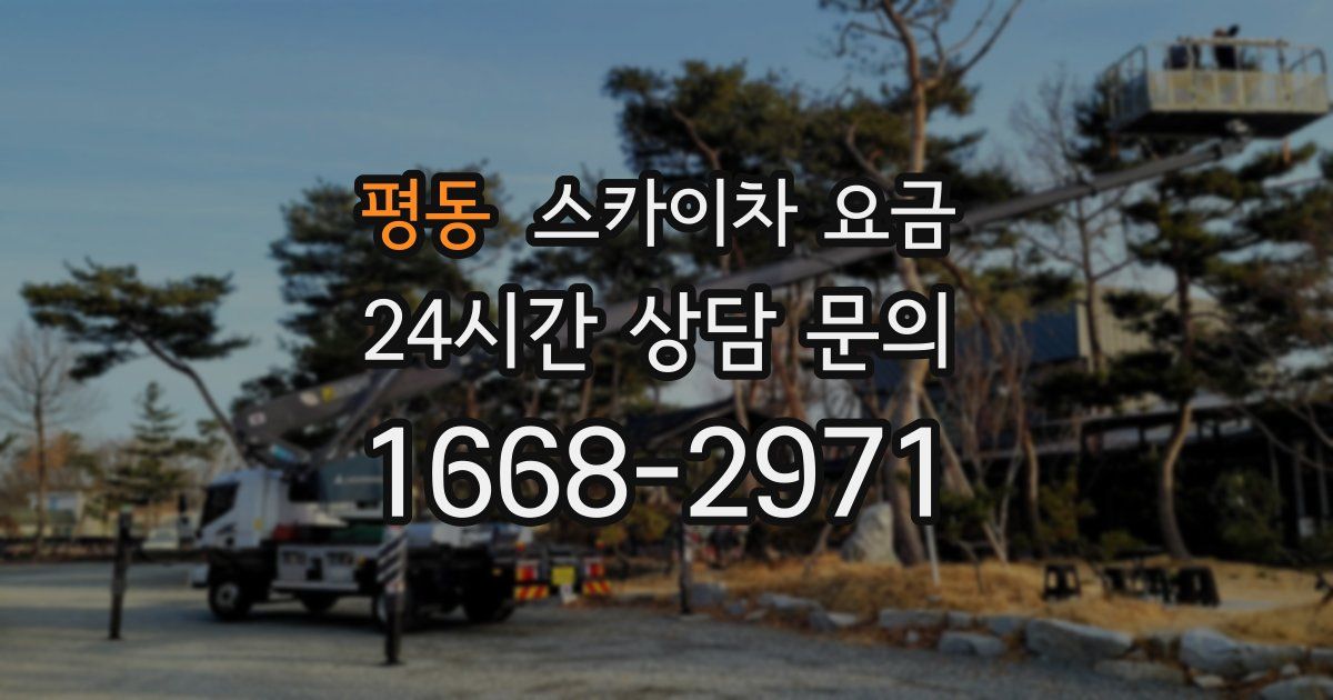 평동 스카이차 요금