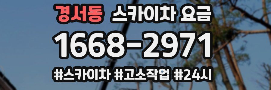 경서동 스카이차 요금