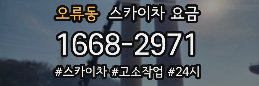 오류동 스카이차 요금