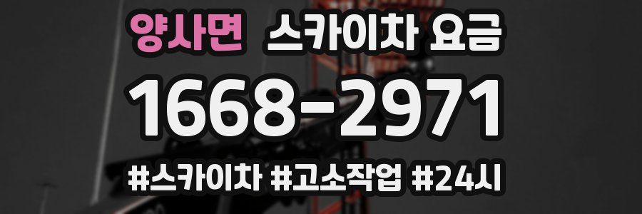 양사면 스카이차 요금