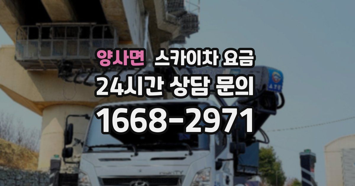 양사면 스카이차 요금