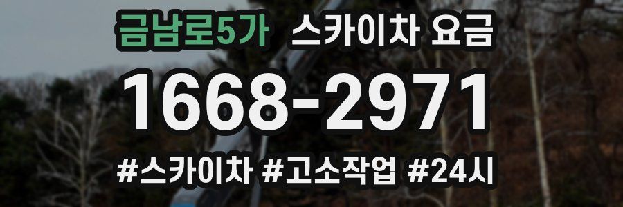 금남로5가 스카이차 요금