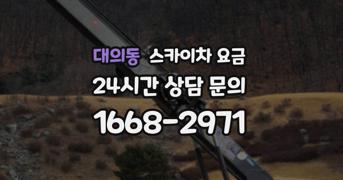 대의동 스카이차 요금