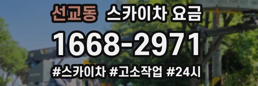 선교동 스카이차 요금