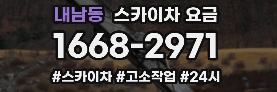 내남동 스카이차 요금