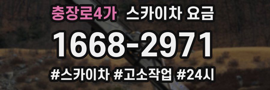 충장로4가 스카이차 요금