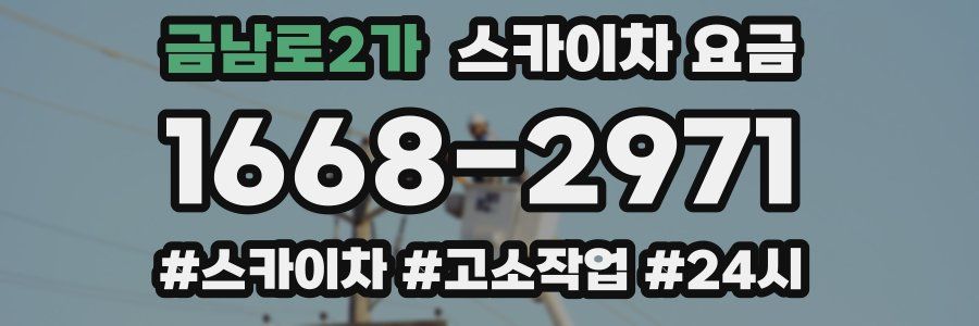 금남로2가 스카이차 요금