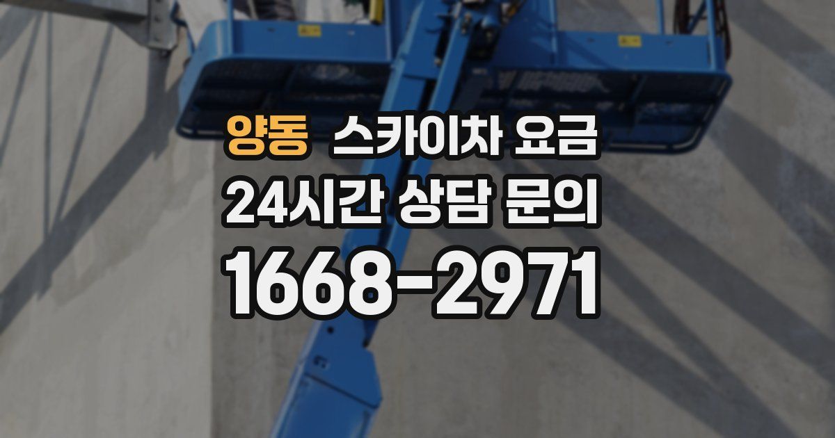 양동 스카이차 요금