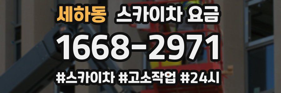 세하동 스카이차 요금