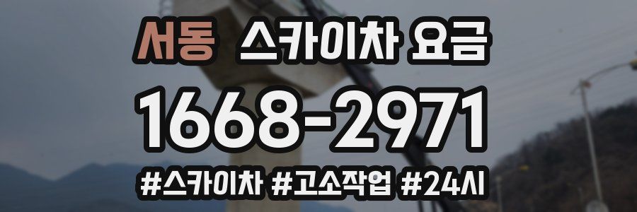 서동 스카이차 요금