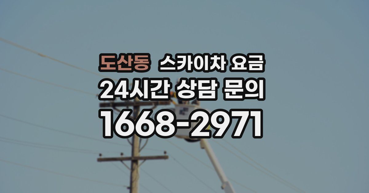 도산동 스카이차 요금