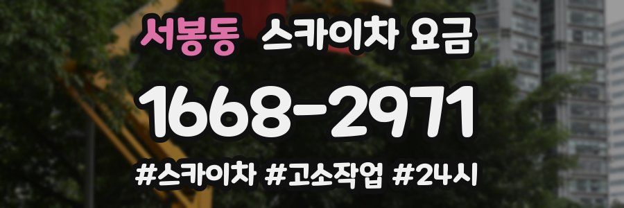 서봉동 스카이차 요금