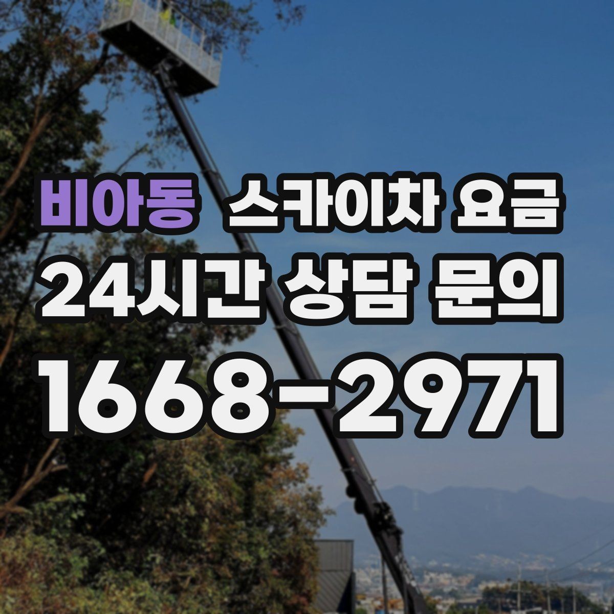 비아동 스카이차 요금 작업 난이도이 '점검'인지 '설치'인지가 중요한 이유
