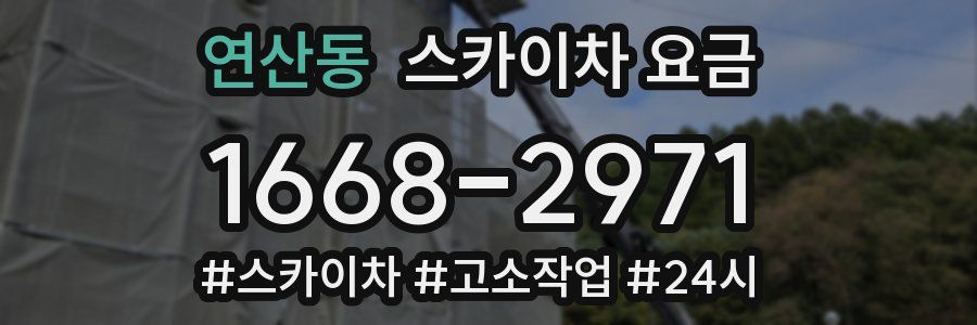 연산동 스카이차 요금