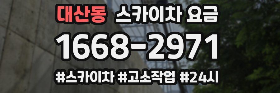 대산동 스카이차 요금