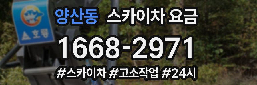 양산동 스카이차 요금