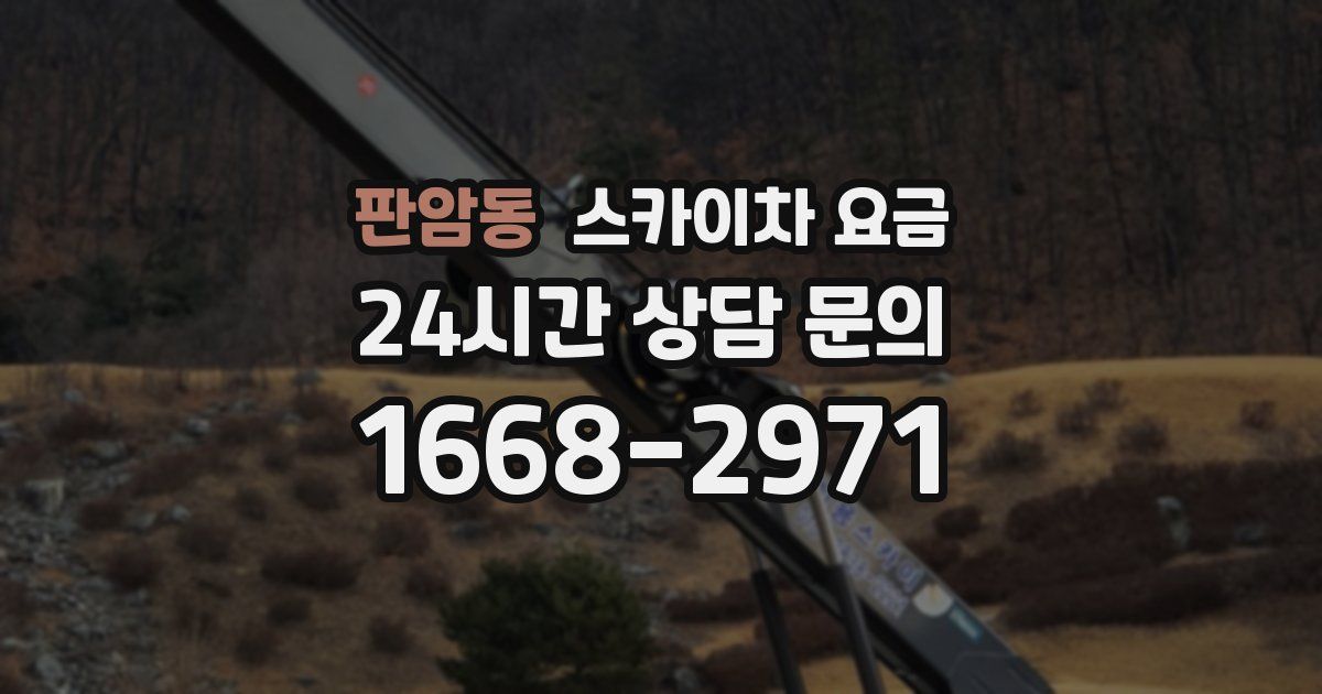 판암동 스카이차 요금