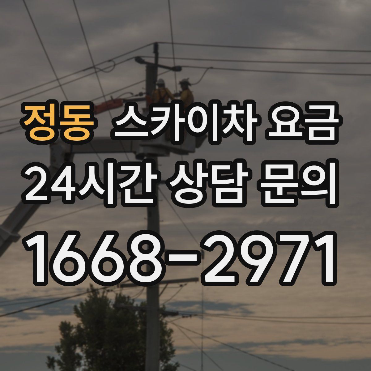 정동 스카이차 요금