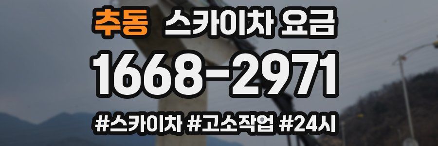 추동 스카이차 요금