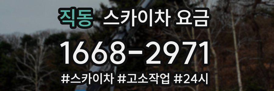 직동 스카이차 요금