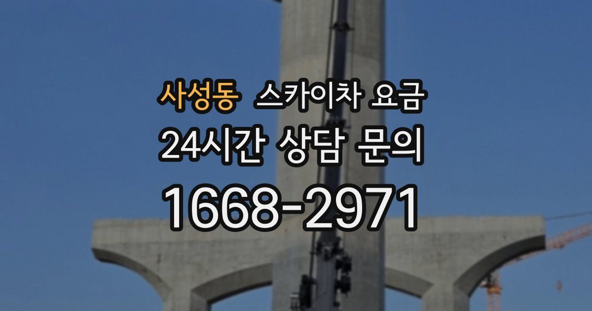 사성동 스카이차 요금