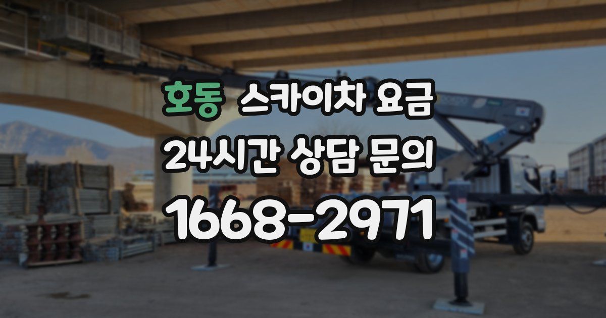 호동 스카이차 요금