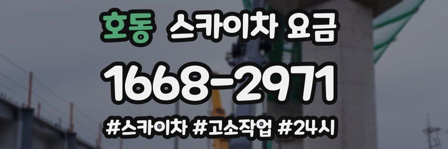 호동 스카이차 요금