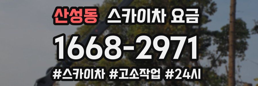 산성동 스카이차 요금