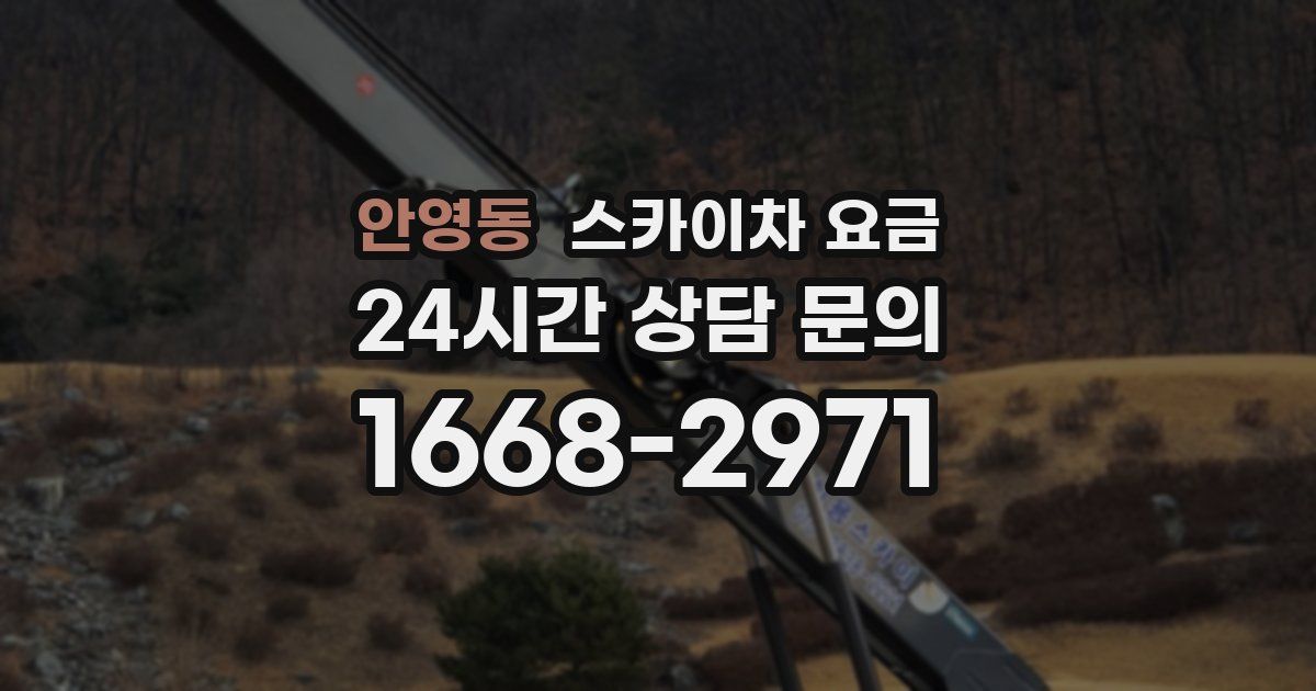 안영동 스카이차 요금