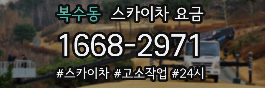 복수동 스카이차 요금