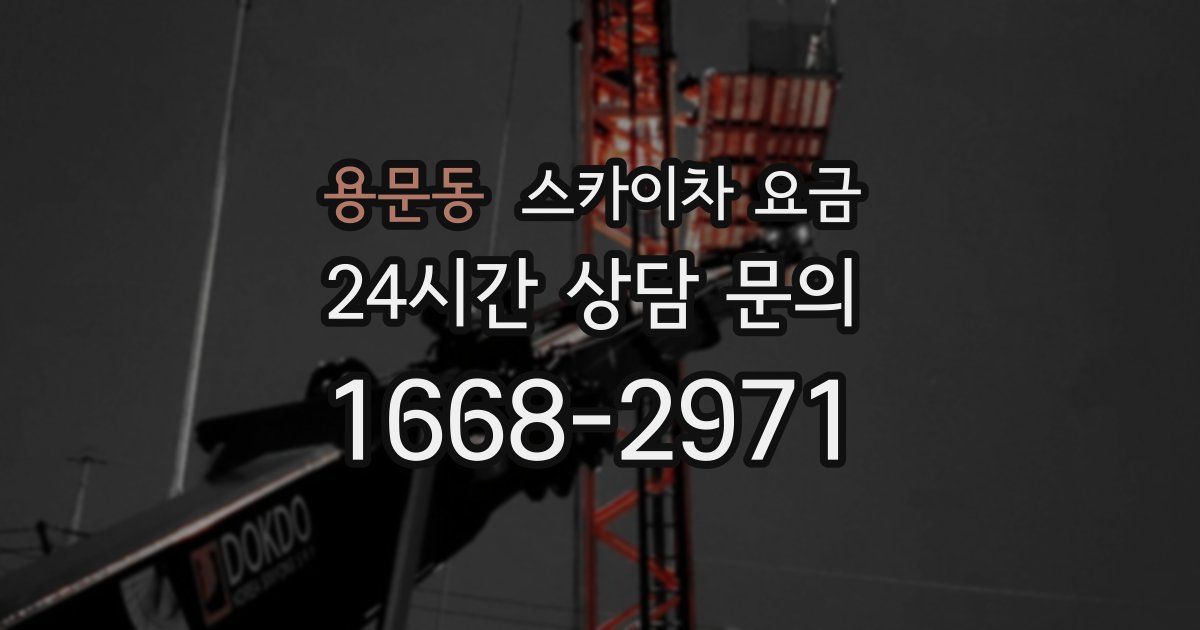 용문동 스카이차 요금