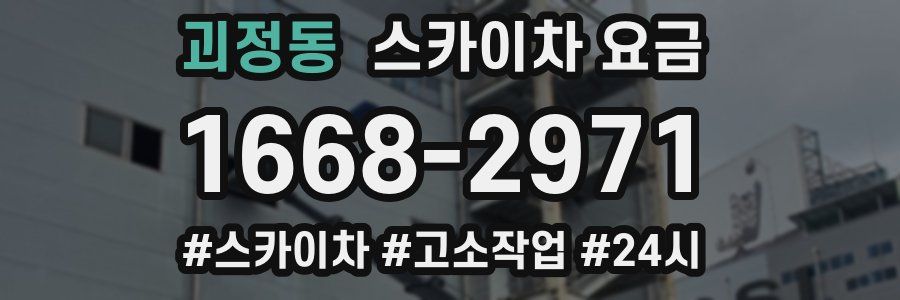 괴정동 스카이차 요금