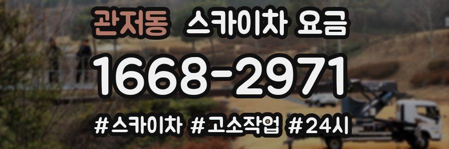 관저동 스카이차 요금