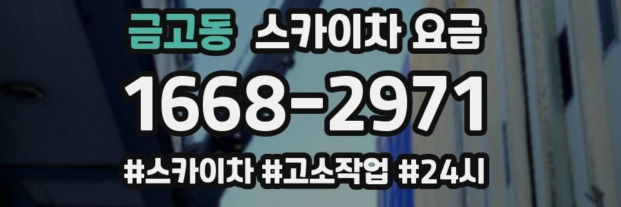 금고동 스카이차 요금