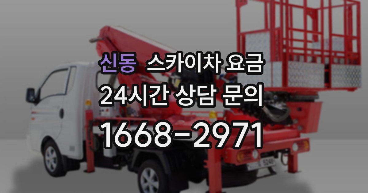 신동 스카이차 요금