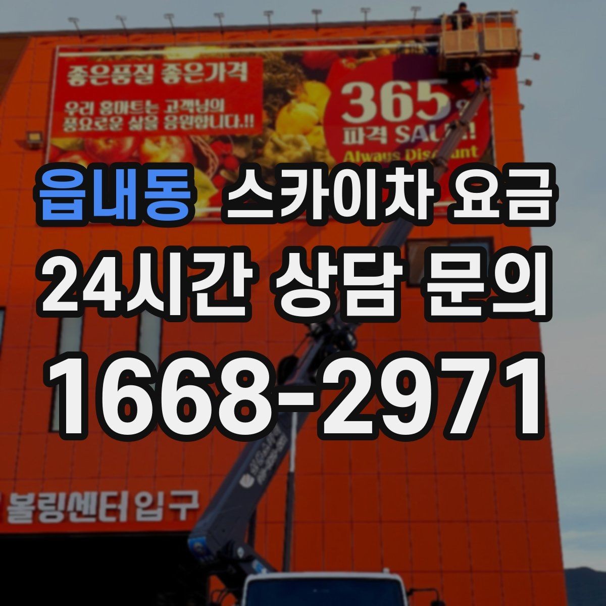 읍내동 스카이차 요금 장식 철거까지 포함하면 견적이 달라질까