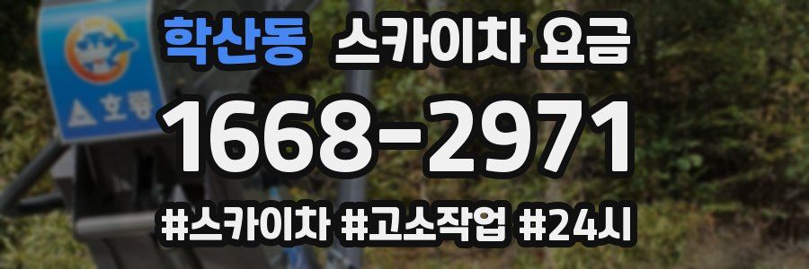 학산동 스카이차 요금