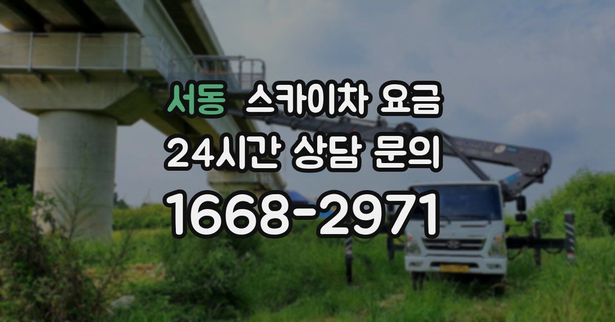 서동 스카이차 요금