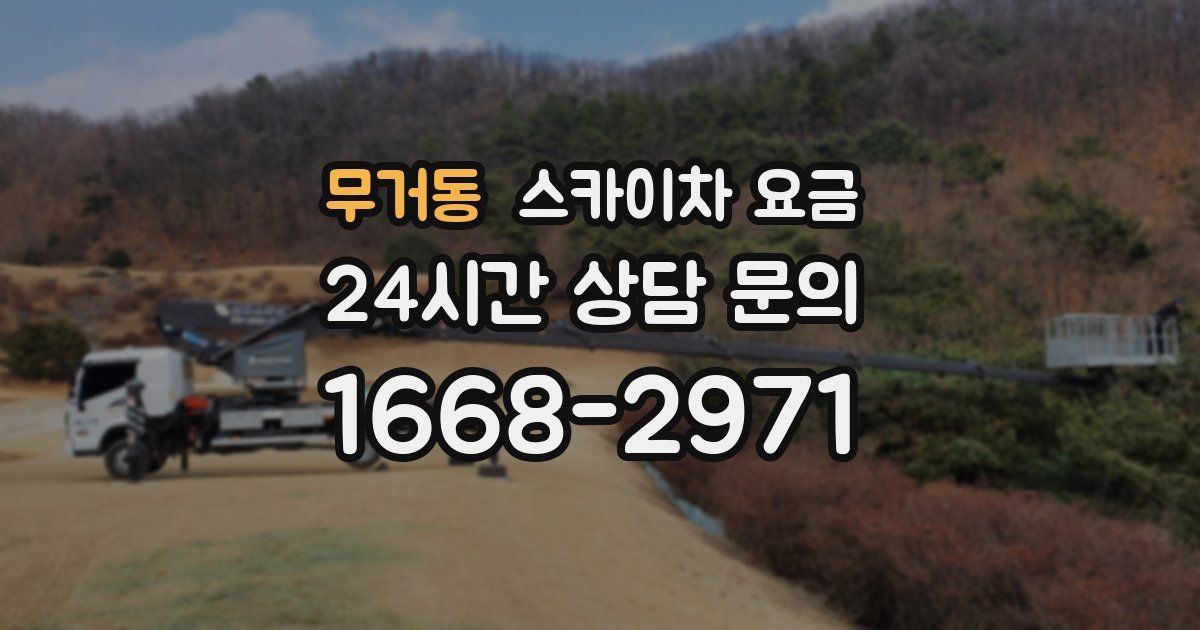 무거동 스카이차 요금