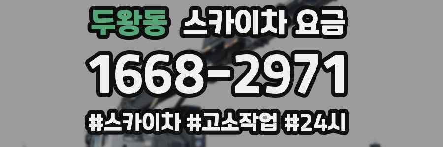 두왕동 스카이차 요금