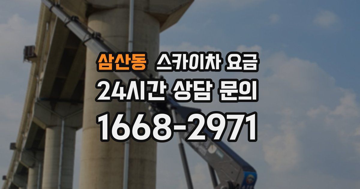 삼산동 스카이차 요금