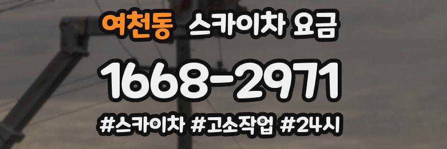 여천동 스카이차 요금