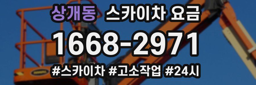 상개동 스카이차 요금