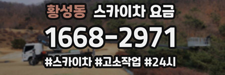 황성동 스카이차 요금